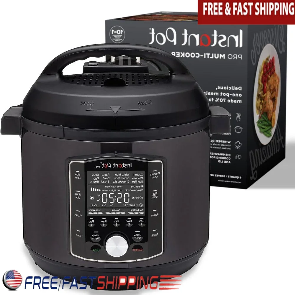 10-in-1 Electric Pressure Cooker Slow Cooker Rice Cooker Yogurt Maker Steamer Sauté Sterilizer Food Warmer App Included