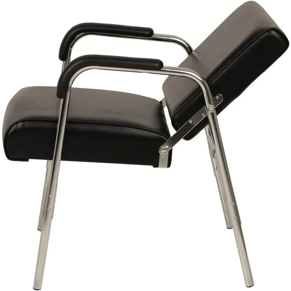 Shampoo Chairs，Salon with Automatic Reclining Seat Backrest, Heavy-duty Chrome Armrest, and Extra Thick Seats Shampoo Chairs