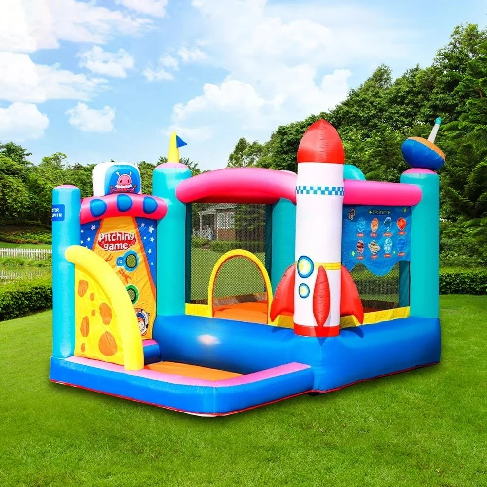

Combo Speace Rocket Pool Moon Bounce House Inflatable Jumping Castle Inflatable Bouncer With Slide