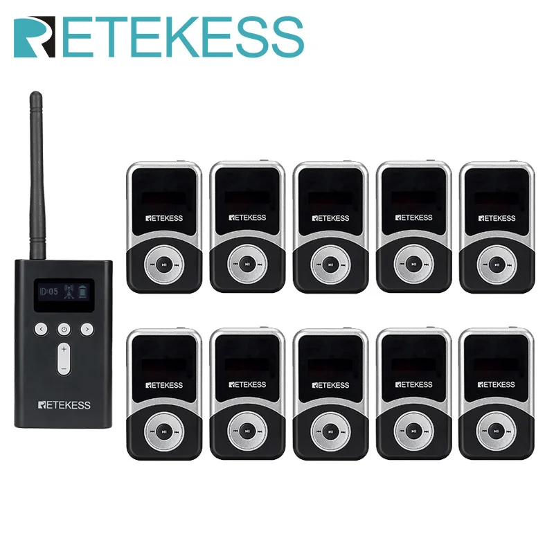 Retekess T130S Whisper Systems Radioguide Wireless Tour Guide System For Excursion Church Translator Meeting Museum Factory