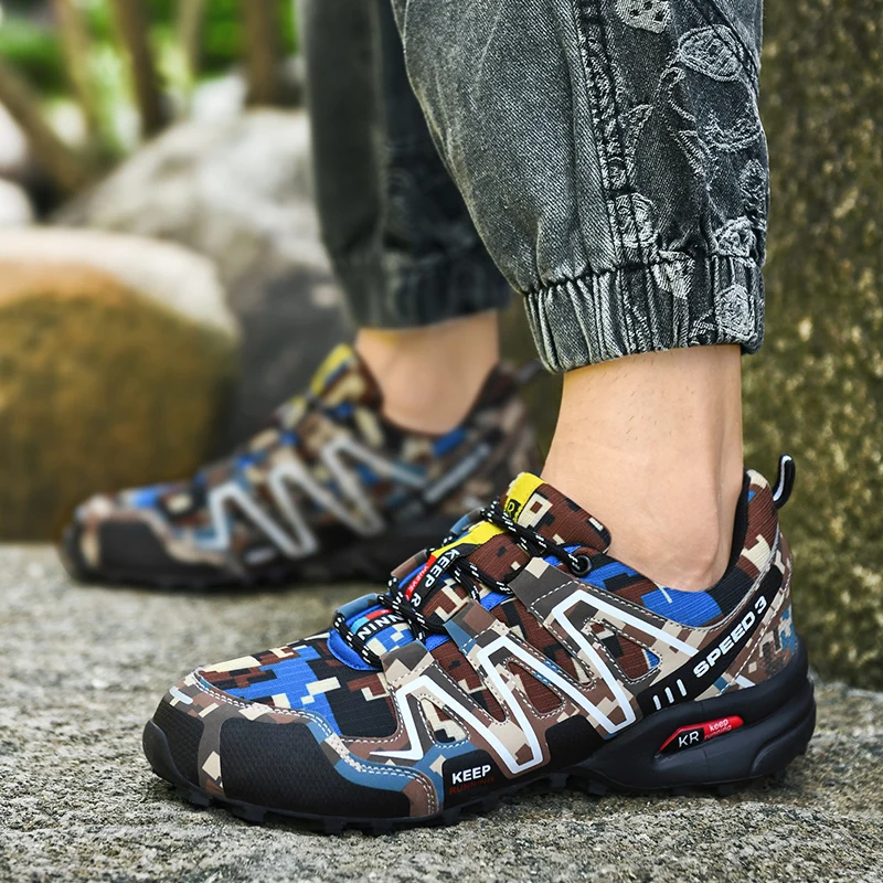 New non-slip hiking shoes for men wear-resistant outdoor sports casual shoes camouflage work shoes for men