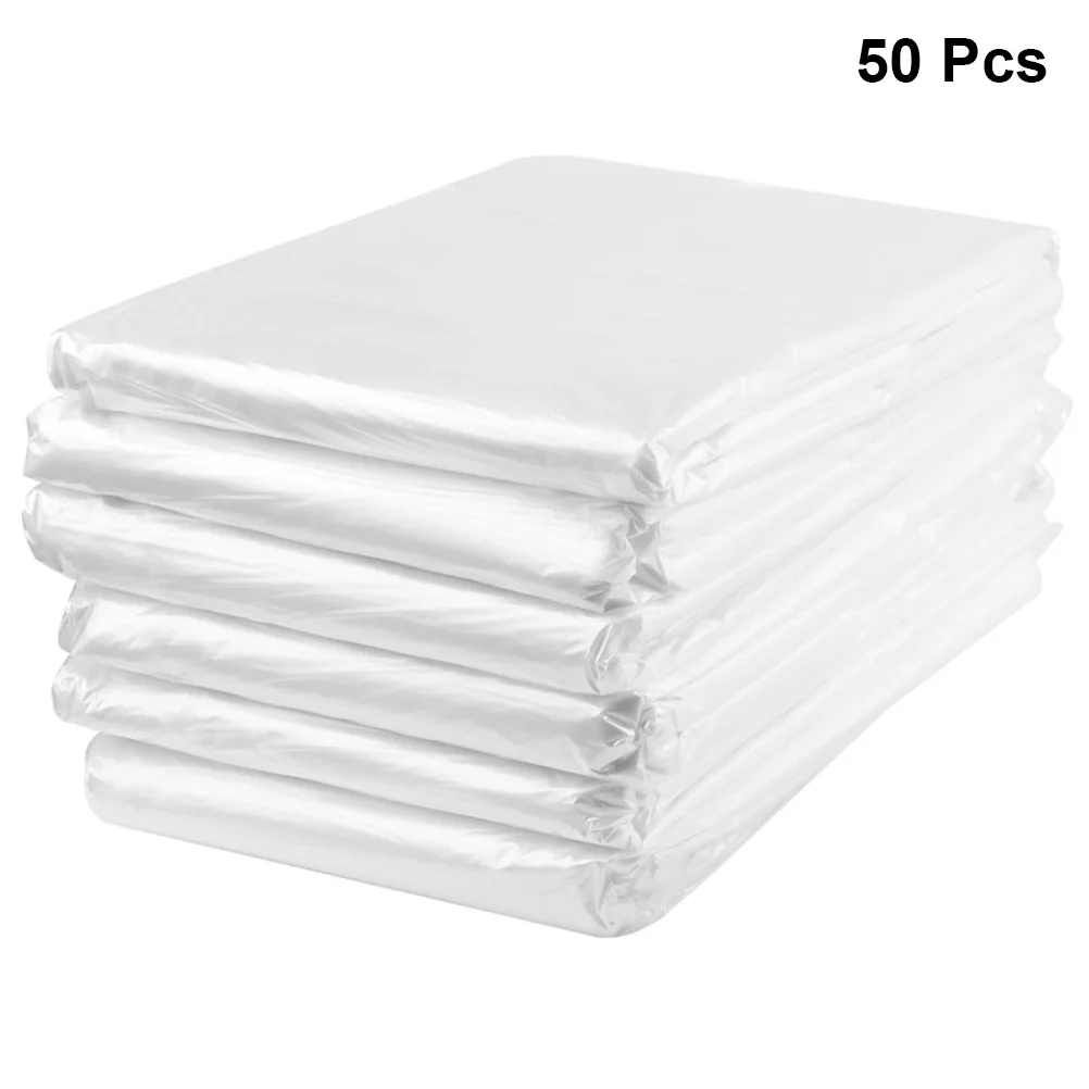 50pcs Disposable Thickened Storage Bags Large Garbage Bags Clear Heavy Duty Recycling Thicken Garbage Bags  for Toter Trash Can