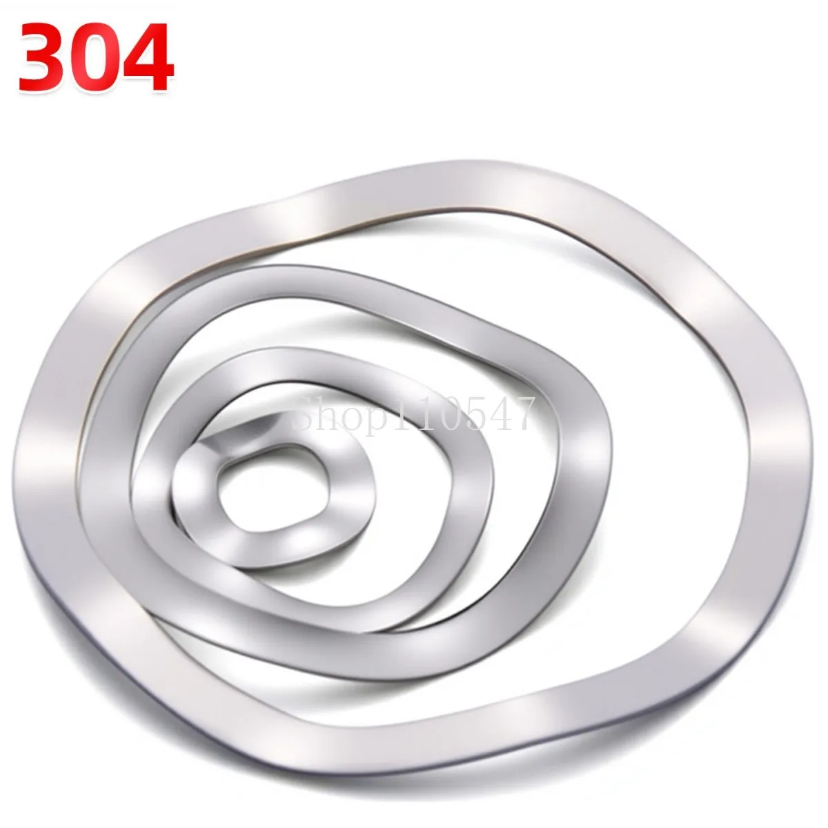 M3 M4 M5 M6 M8 M10 M12 M16 M19 M23M51 Wavy Spring Crinkle Washers 304 Stainless Steel 35 Wave Crest Type Gasket Spring Washer