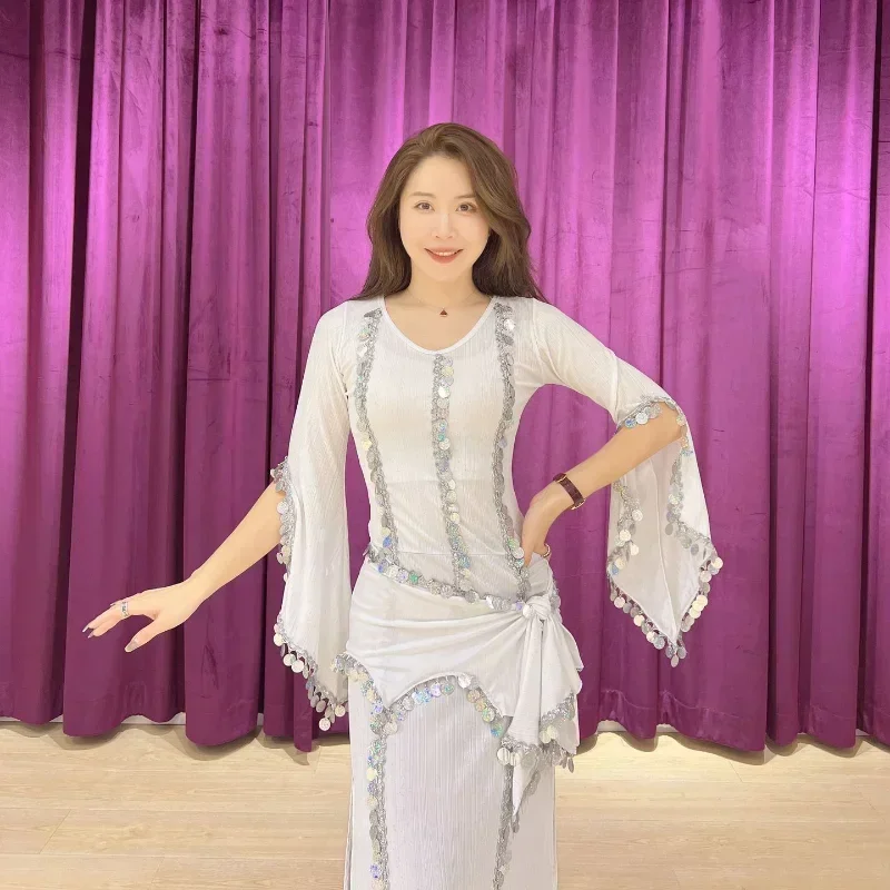 Belly Dance Costume Set for Women Custom Belly Dance Major Performance Competition Dress Adult Oriental Dance Sequins Robes