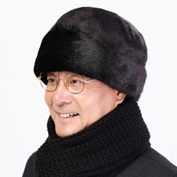 New Winter middle-aged And Elderly Cold Cap men's Imitation Sable Old Man Hat Outdoor Travel Warm Cap Winter Caps Hot