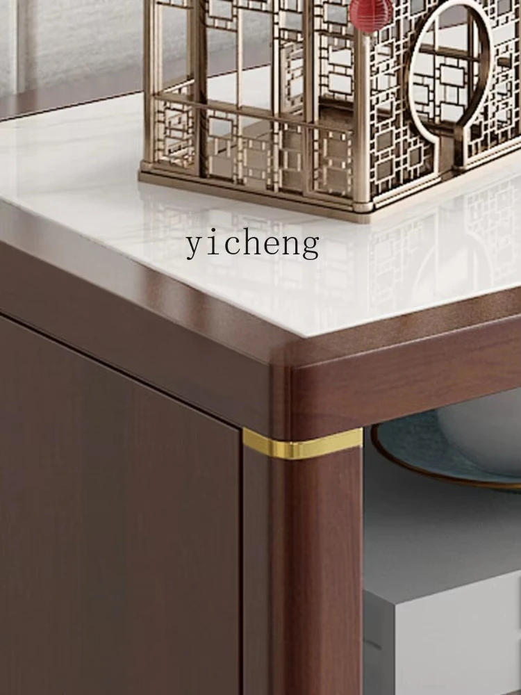 BB  Solid Wood Stone Plate Sideboard Cabinet Entrance Cabinet Customized Dining Room Locker against the Wall