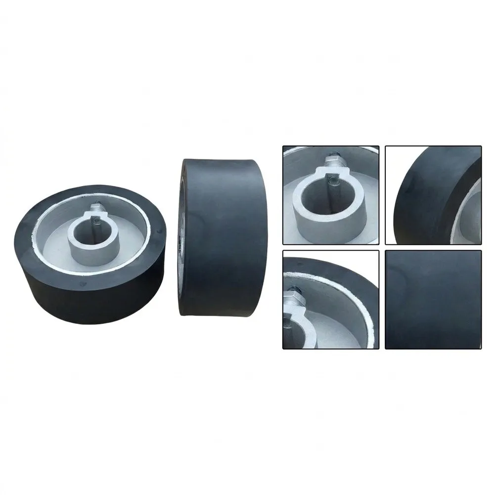 Rubber-Coated Metal Feed Roller for Wood Planers Designed to Reduce Slippage and Improve Feed Consistency Under Load