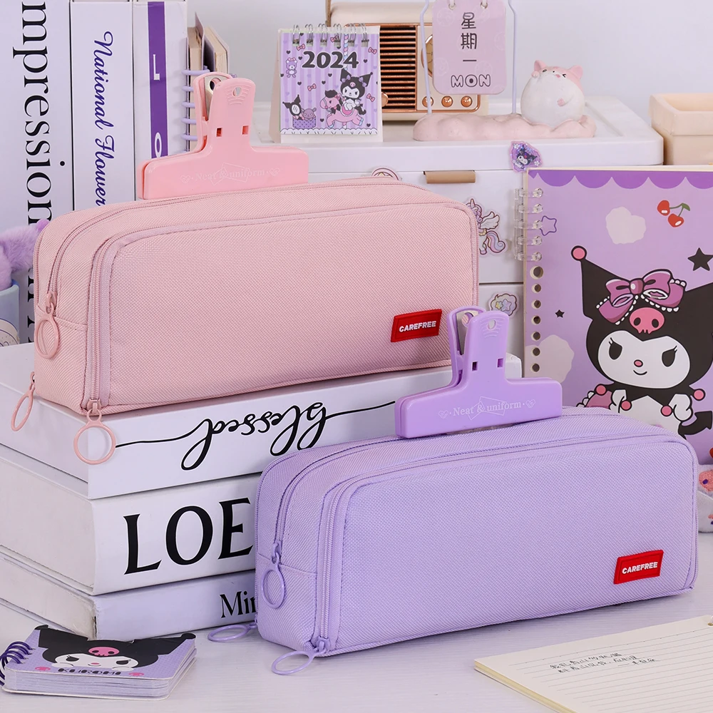 جديد منظم قرطاسية أقلام الحقيبة متعدد الطبقات سعة كبيرة مستحضرات التجميل حقيبة سفر مقلمة لمكتب المدرسة