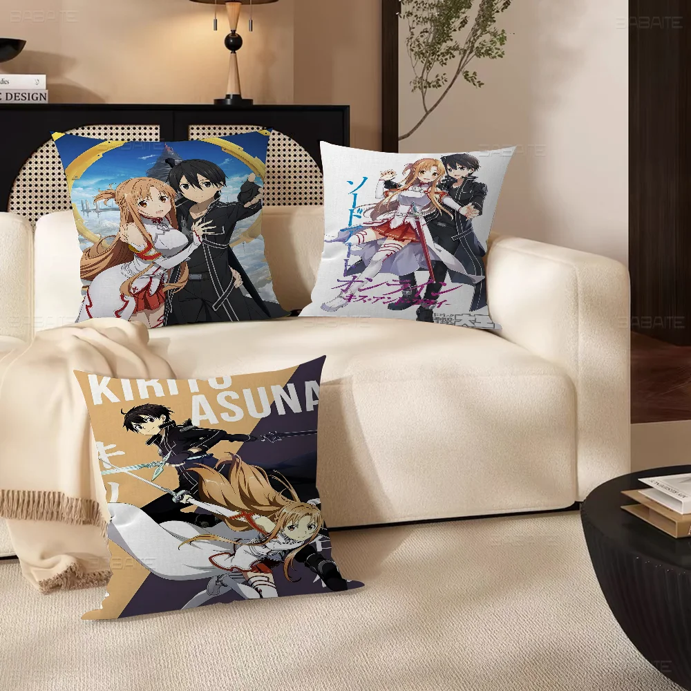 Sword Art Online Personalized Picture Text Home Decorative Pillows Household Gifts 45x45cm