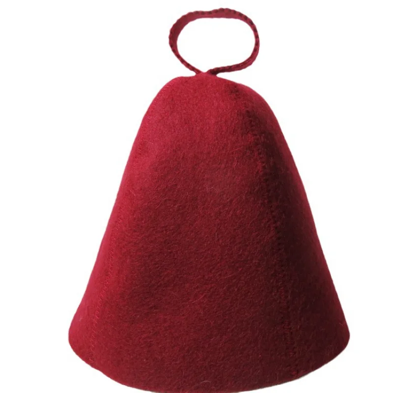 1 pcs Man Woman Wool Felts Sauna Hat Shower Cap Quick-Dry Heat Insulation Water Absorption Natural Wool Felt Caps