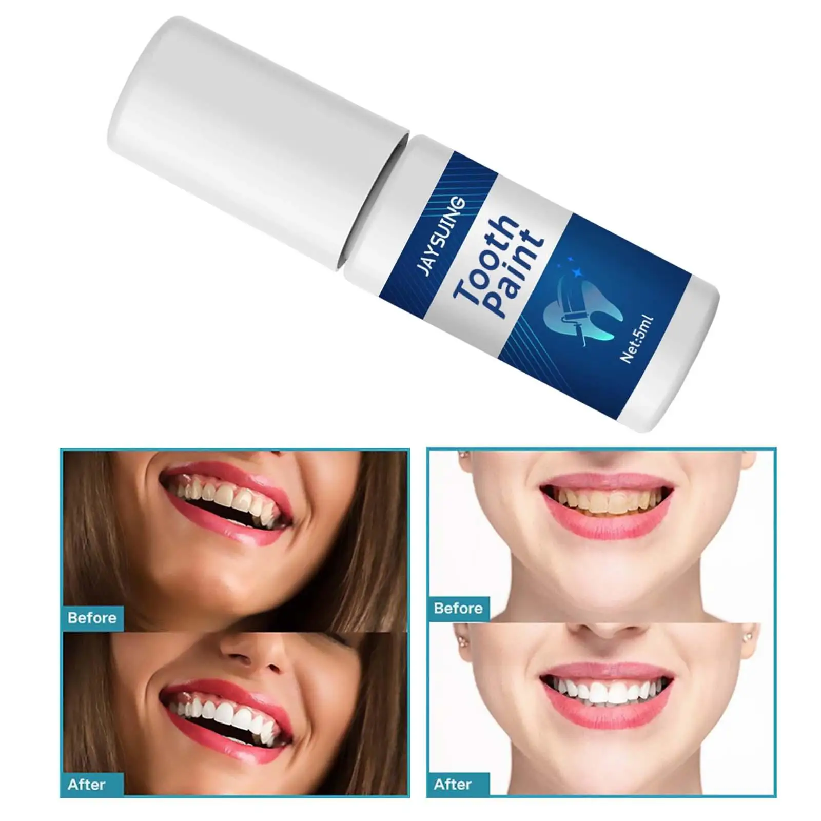 Tooth Whitening Paint Brightening Reduce Yellowing Easy to Use Polish