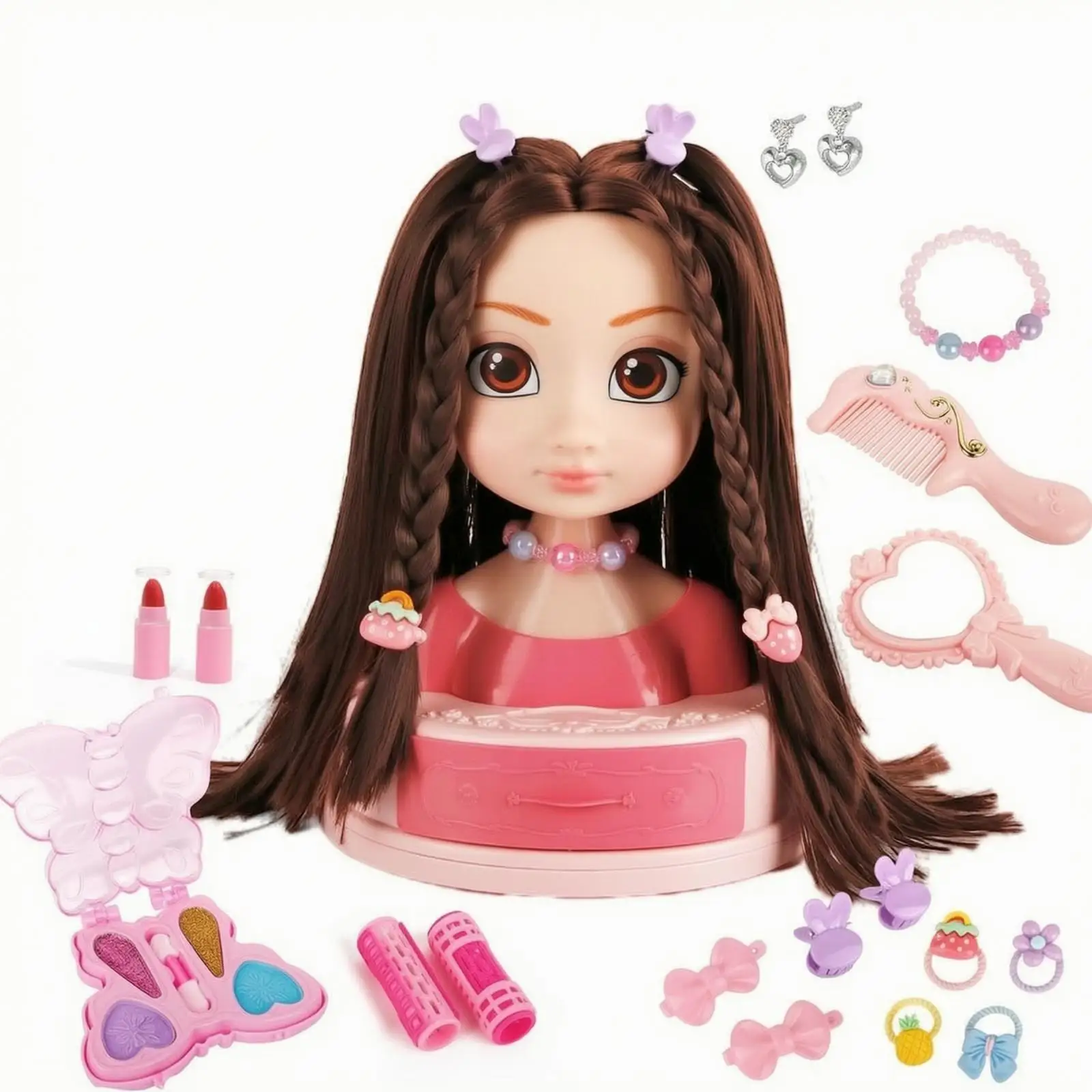 tete-de-mannequin-pour-entrainement-en-coiffure-pour-enfants-avec-accessoires-peigne-bigoudis-rouge-a-levres-jouet-pour-filles-ensemble-de-jeu-de-role-pour-salon-de-coiffure