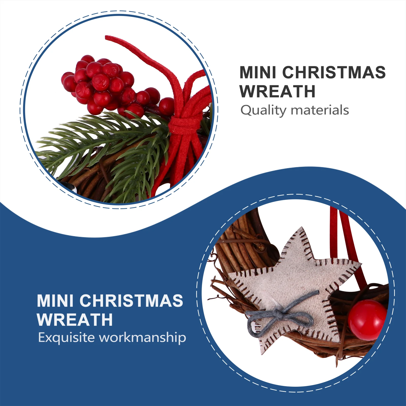 

Christmas Hanging Garland Ornament Mini Wreath Snowman Star Decoration Party Home Indoor Outdoor Use Hanging Mini Garland For