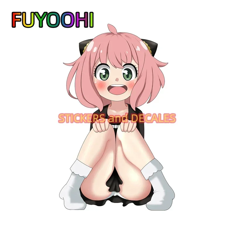 

FUYOOHI Likable Kawaii Anya Sitting Car Sticker Sexy Anime DIY Vinyl Caravan Decal Cute Windshield Motorcycle Decorjavascript: