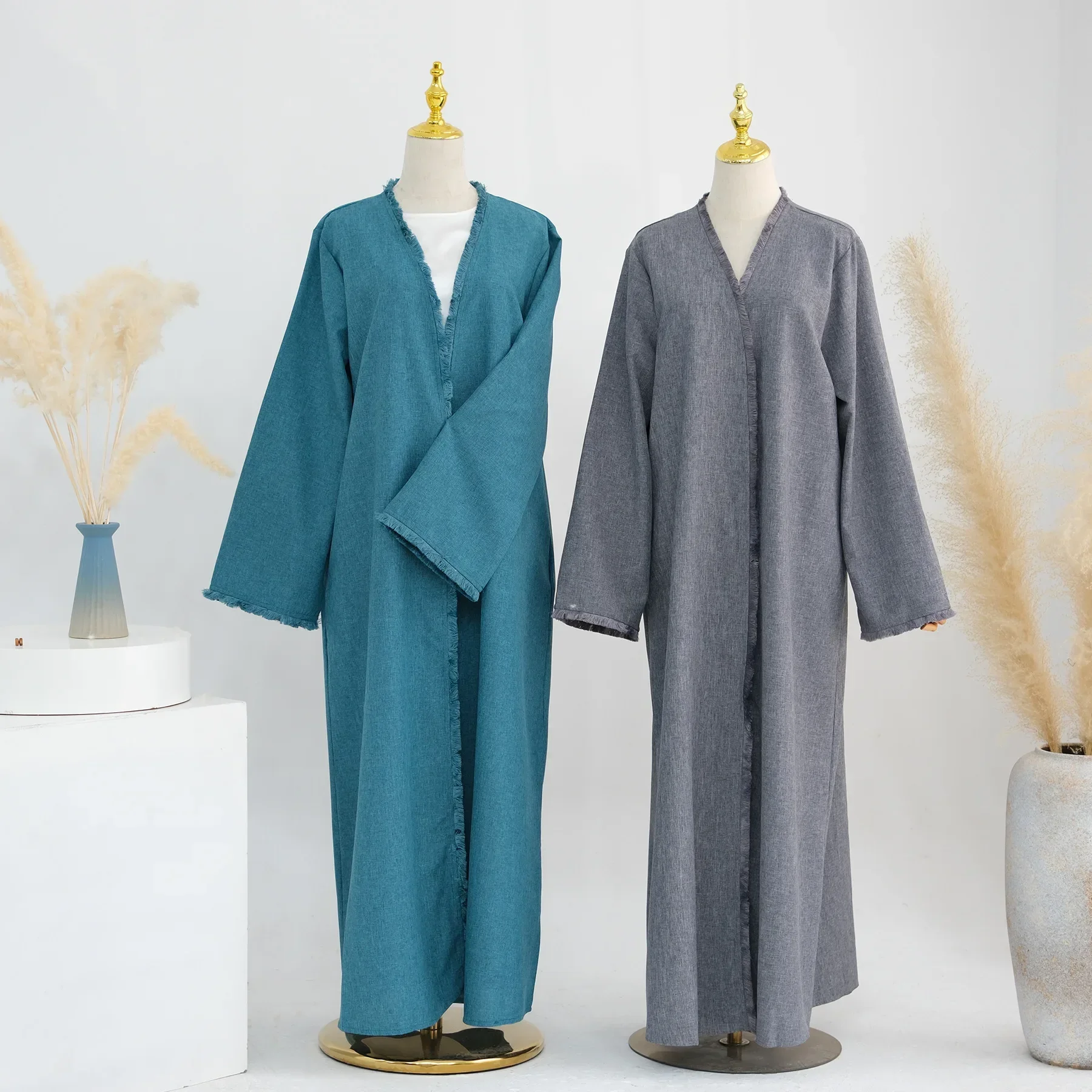 Eid Ramadan Quaste Abayas für Frauen Muslimischen Modest Kleid Türkei Kaftan Islam Jalabiya Robe Kebaya Kaftan Marocain Femme Kimono