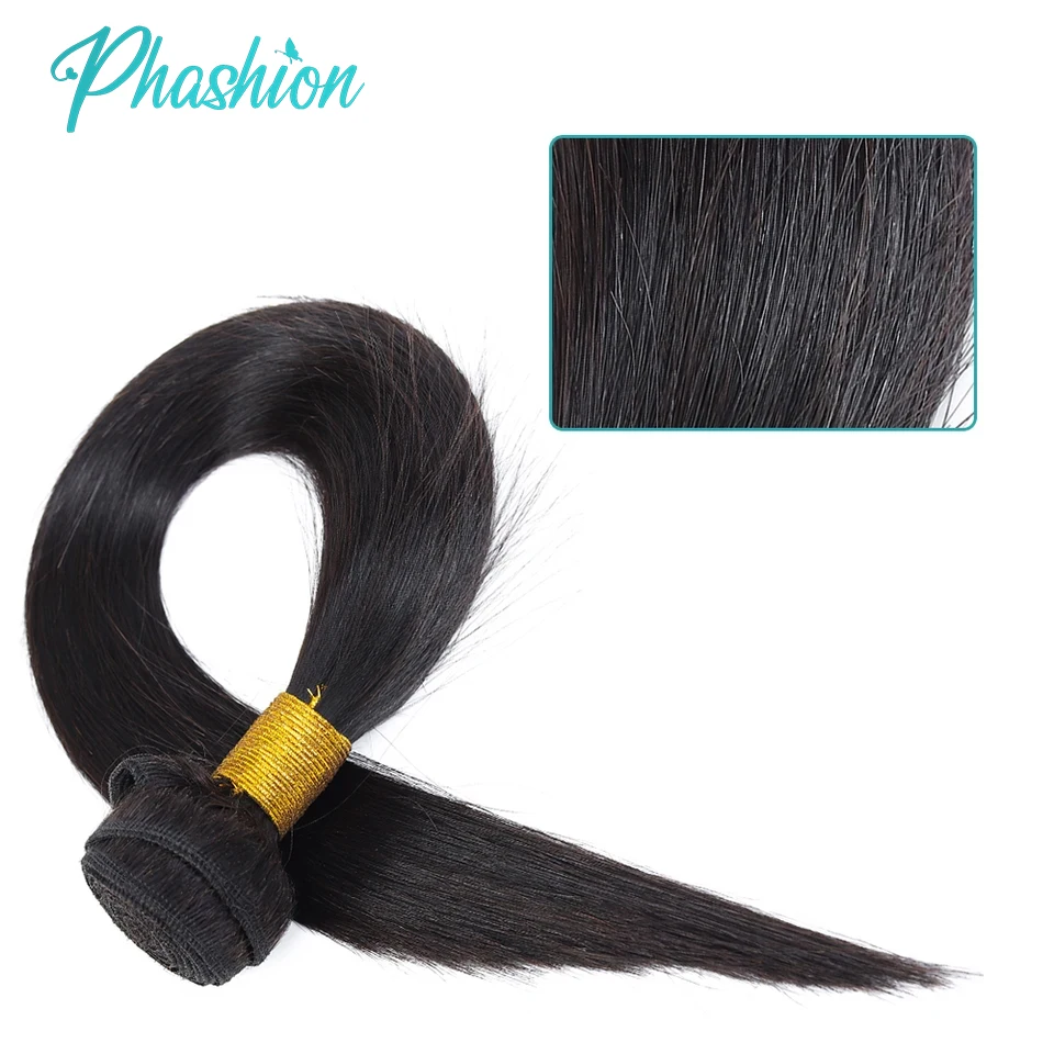 Phashion Straight Human Hair Bundles 1/3 Pcs/Lot 30 32 Inch Remy Hair Extensions For Black Women Brazilian Weave Natural Color