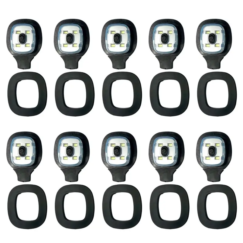 

HOTB72A USB Rechargeable 10Pcs For LED Beanie Hat Lights For Outdoor Work, Camping, Fishing, Night, Running