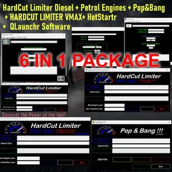 HardCut sınırlayıcı 2.1 dizel + benzinli motorlar + Pop & Bang + HARDCUT sınırlayıcı VMAX + HotStartr + QLaunchr yazılımı 6 IN 1 paket