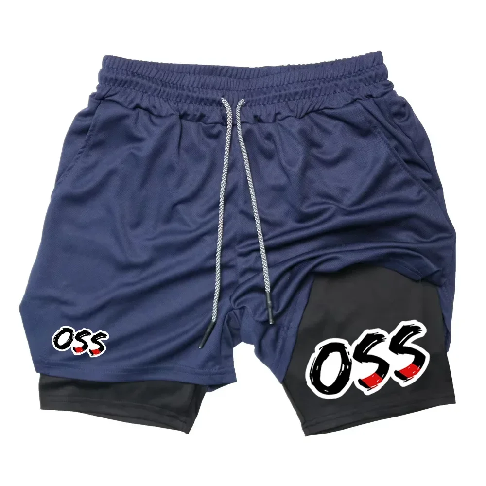 

Мужские двухслойные шорты для фитнеса с сетчатой подкладкой на шнурке, эластичной резинкой на талии, дышащие, быстросохнущие для пляжа, бассейна, летние мужские RL0258