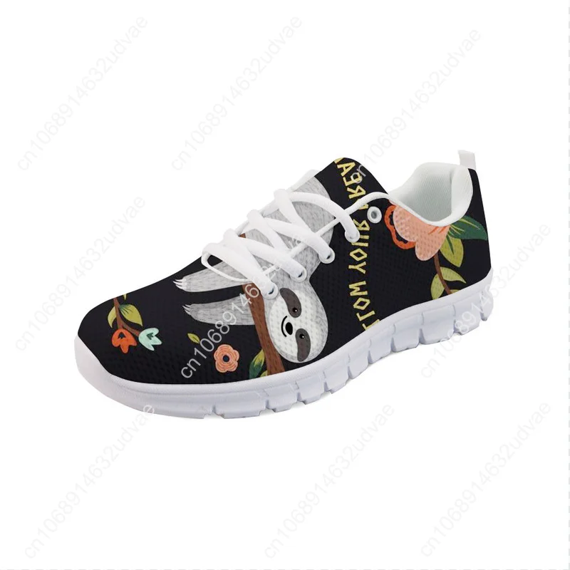 New Women's Flats Shoes Sloth Design Students Fashion Sneakers Spring Summer Breathable Walking Shoes Large Size Scarpe Donna