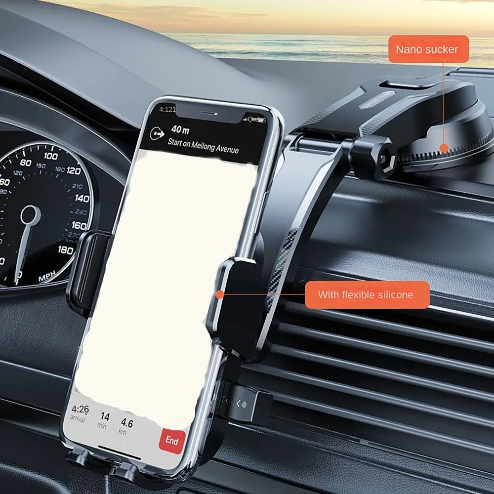 980° Rotation Car Phone Holder Sucker Suction Cup Smartphone Holder Dashboard Mount Stand Auto Cellphone Stand