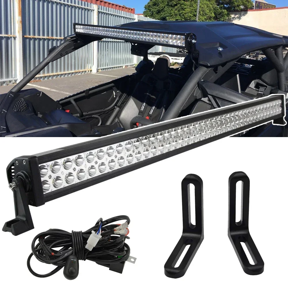 

Roof 42" Light Bar Mounting Points Upper Windshield Brackets Wiring harness For Can Am 2017-2024 Maverick X3 /X3 Max Models