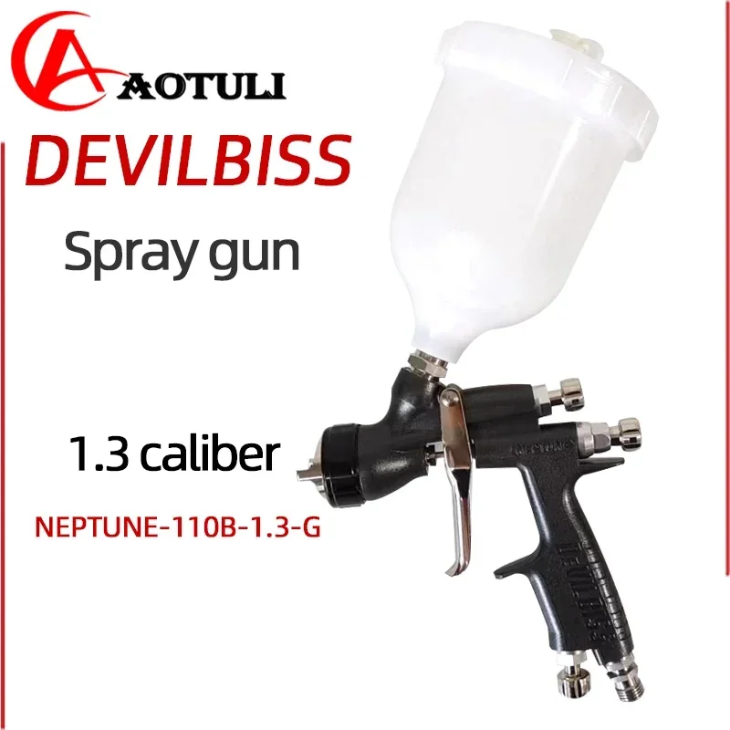 

Original Authentic British DEVILBISS Neptune Spray Gun Car Paint Spraying Tool Oil Pot 1.3 Caliber