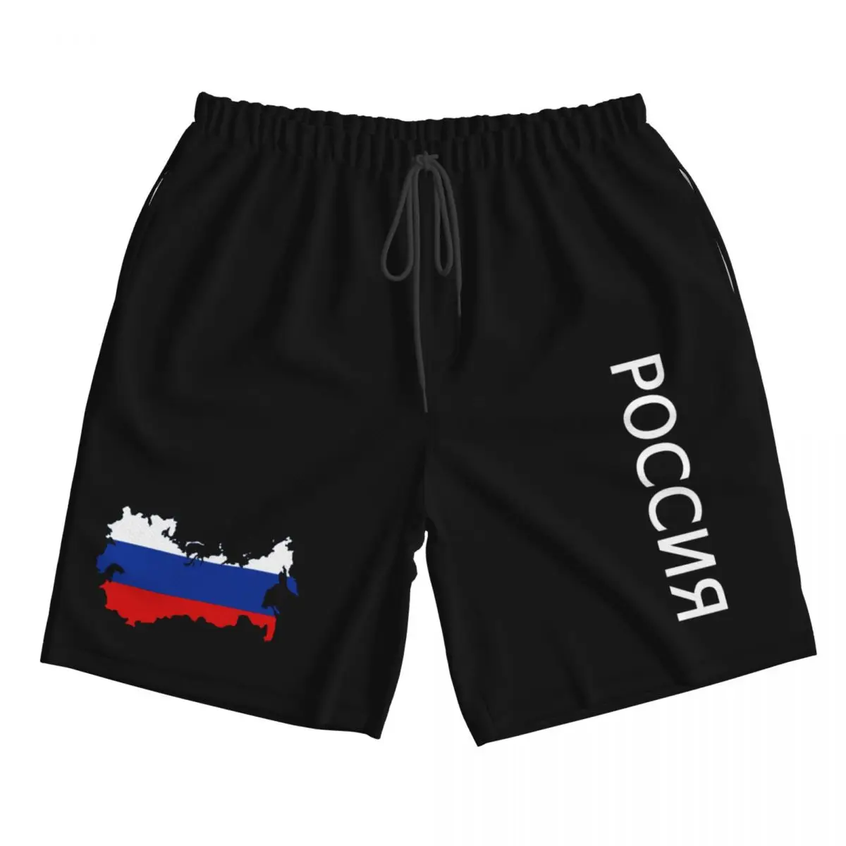 2022 Men\'s Russia Flag RUS RU Beach Shorts Quick Dry Material Fitness Shorts Summer Casual Sports Mens Beachwear Swimsuit