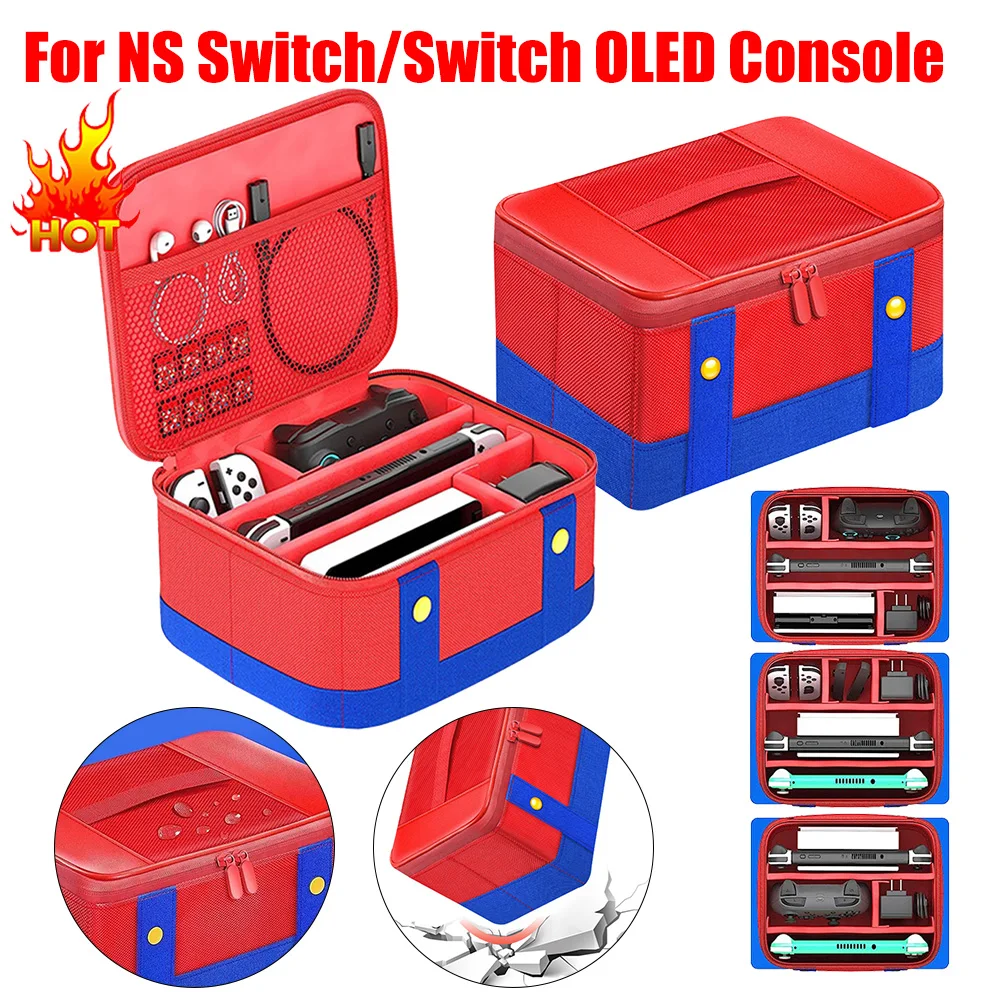 

Large Carrying Protective Case Anti-Scratch Travel Storage Bag Portable Carrying Case for NS Switch/Switch OLED Game Accessories