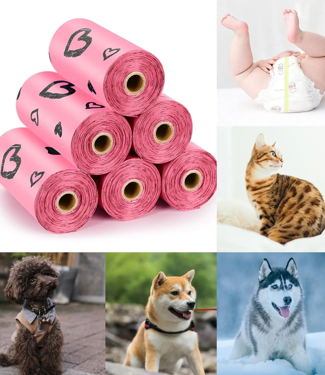 Pet Biodegradable Trash Bag Dog Poop Bags Bulk Biobase Scented Poo Bag Degradable Cat Waste Bags Dog Poop Dispenser Gifts - view 6