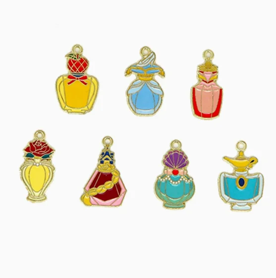 10 pcs Bottle Colorful Charms Enamel Charms Pendants for Jewelry Making Necklaces Earrings Braceltes DIY Crafts Gifts