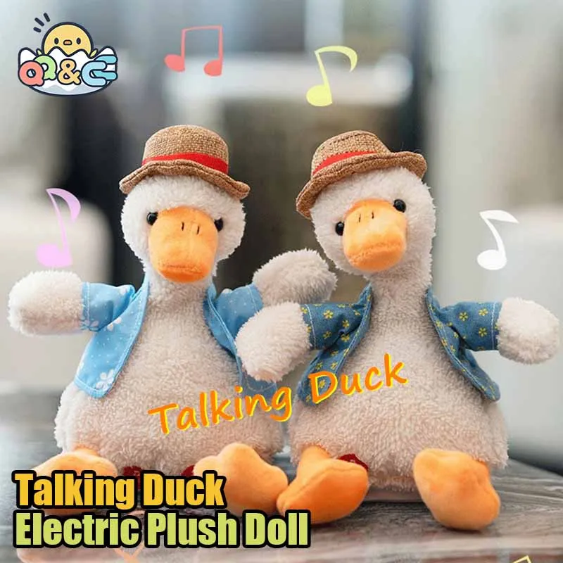 

Dancing Duck Electric Plush Doll Soft Fabric Ducks Dancer Parrot Respeak Home Decor Children Gifts Kids Toys for Early Education