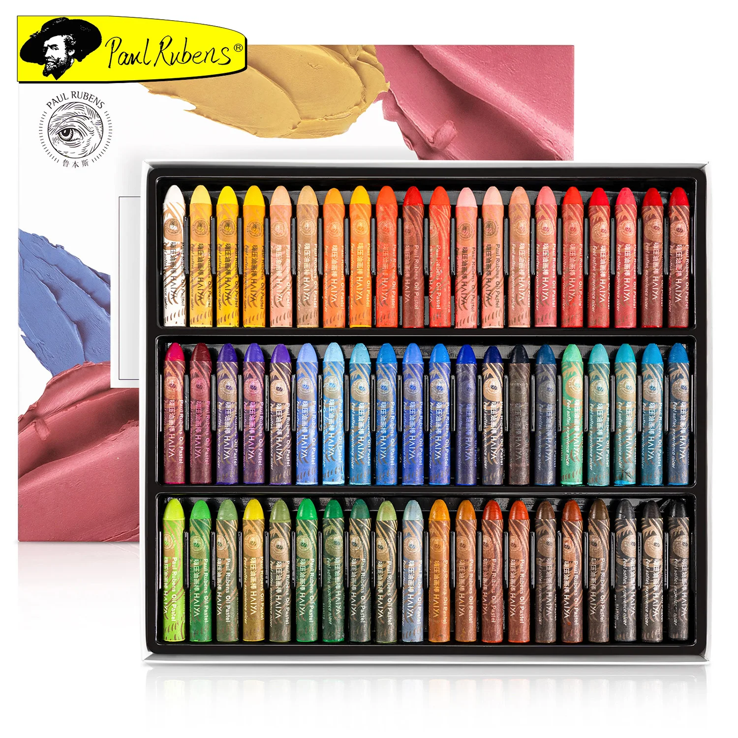 Paul Rubens Pastello ad olio Set 60 colori Pennarelli colorati Pastello secco Pittura Disegno Forniture artistiche Perfetto per bambini Studenti Non