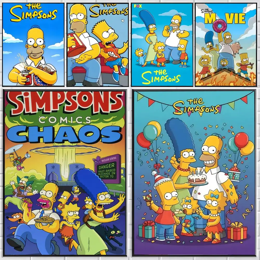 The S-Simpsons Animation_Comic Poster Stylish Wall Art for Bedroom Living Room Bar Café Home Decor Gift