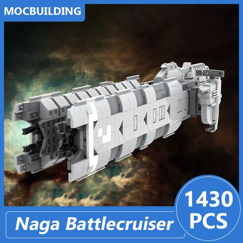 Naga Battlecruiser 1/1500 Scale Model Moc Building Blocks Diy Assemble Bricks Space Creative Collection Xmas Toys Gifts 1430PCS