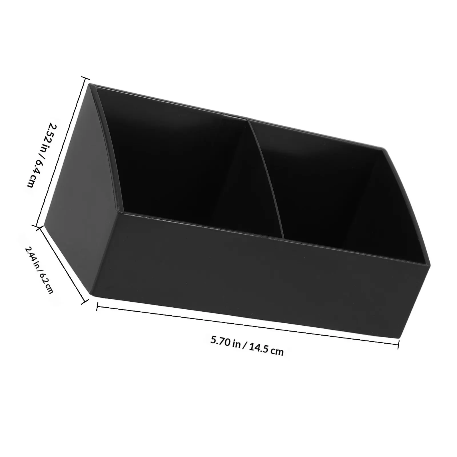 2-Compartment Tea Bag Organizer Box Sturdy PP Material Storage Case for Office Coffee Bar Kitchen Desktop Tea Bag Holder