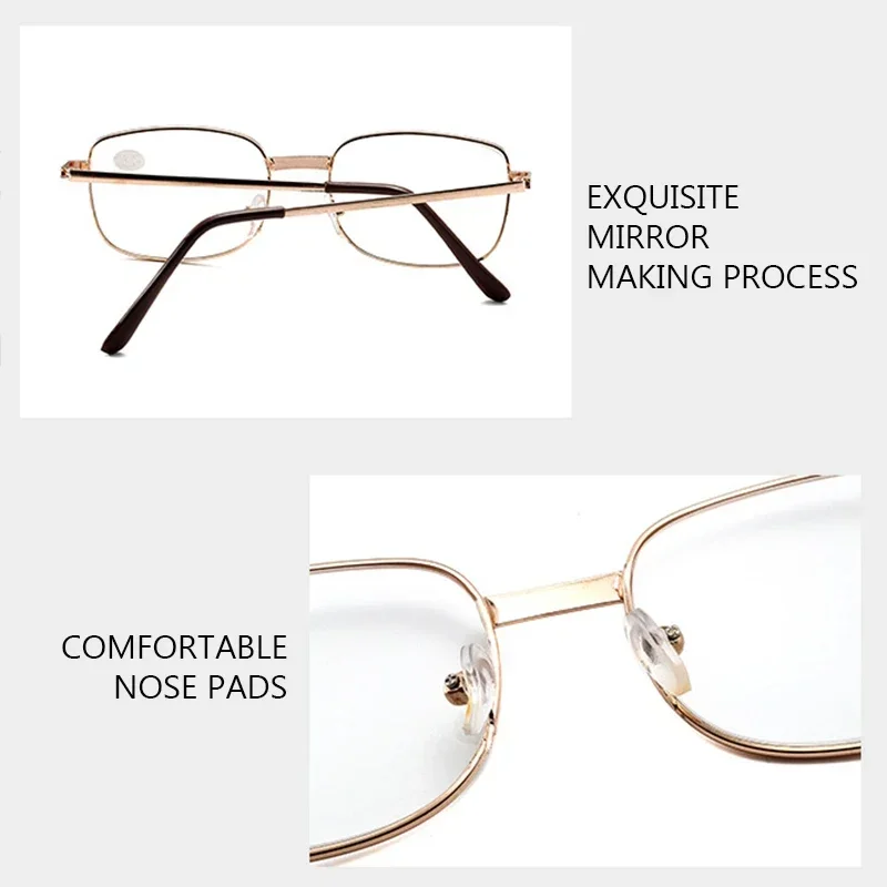 Men Women Anti Fatigue Reading Glasses Unisex Ultralight Square Frame Far Sight Eyewear Classic Retro Transparent Presbyopia image 6