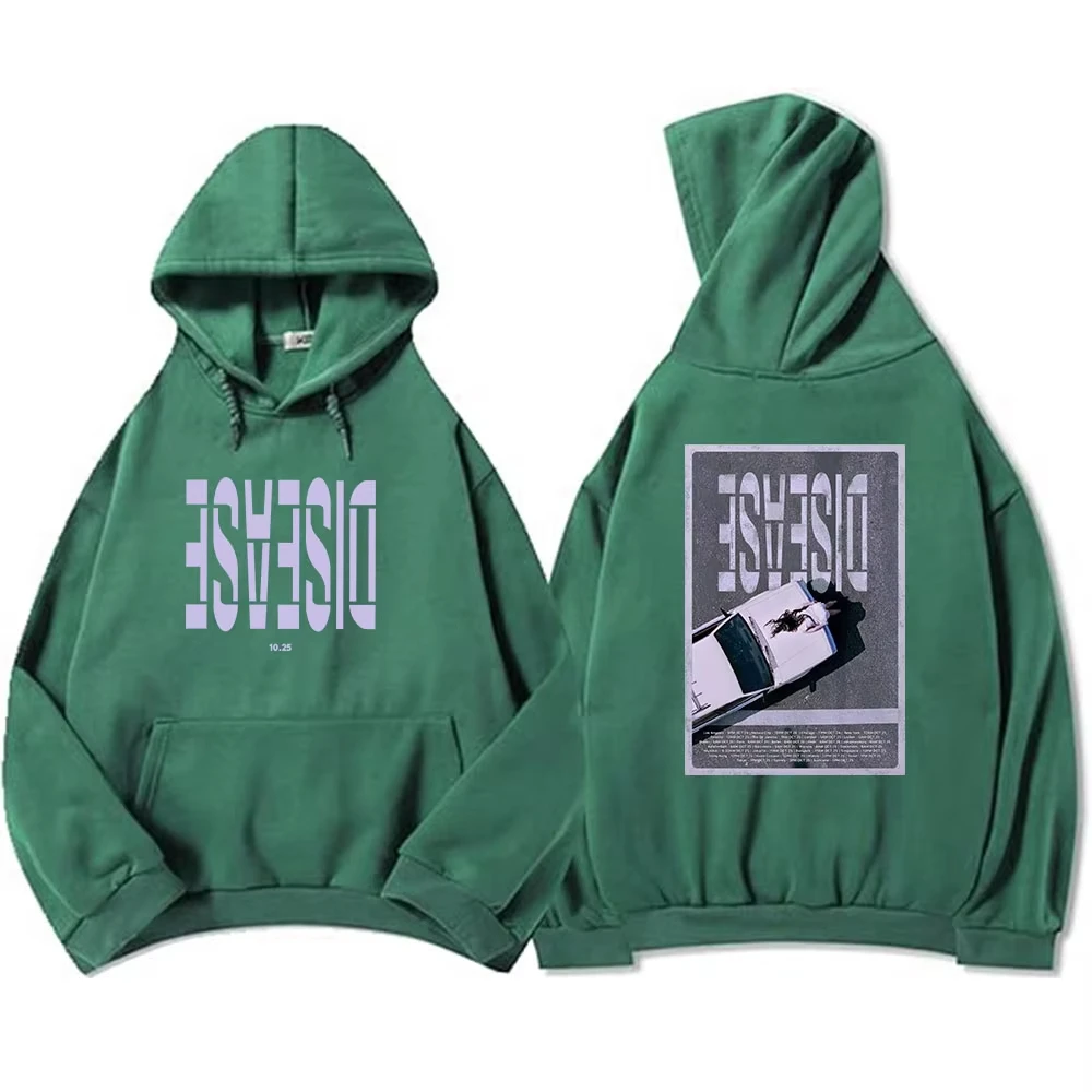 Hoodie Penyakit Lady Gaga 2024 Kaus Grafis Lagu Tunggal Baru untuk Pria/Wanita Pullover Uniseks Kasual Lengan Panjang Musim Dingin Pria