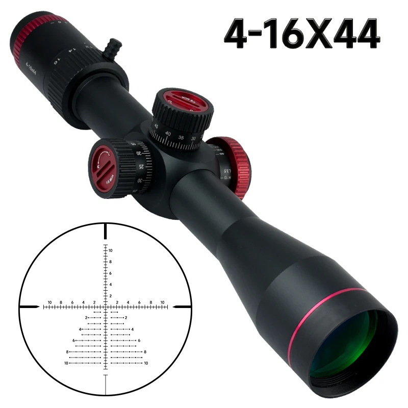 

FFP 4-16X44 Sniper Rifle Scopes Precision Shooting Tactical Airsoft Scope Adjustable Optical Reflex Sight 11mm/20mm Rail Mount