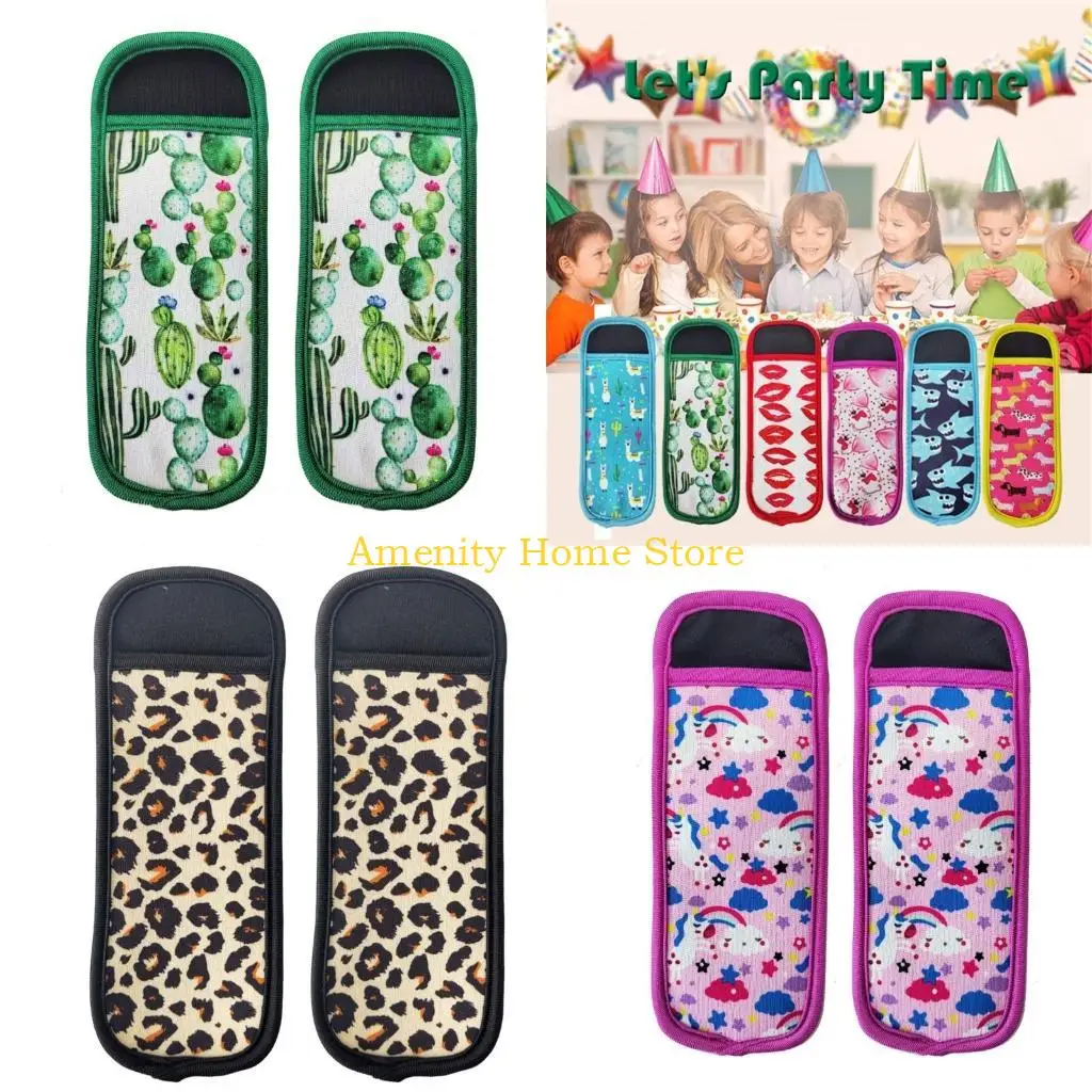 F26C Pack of 2 Insulated Ice Sleeves Simple to Use Ice Cream Cover