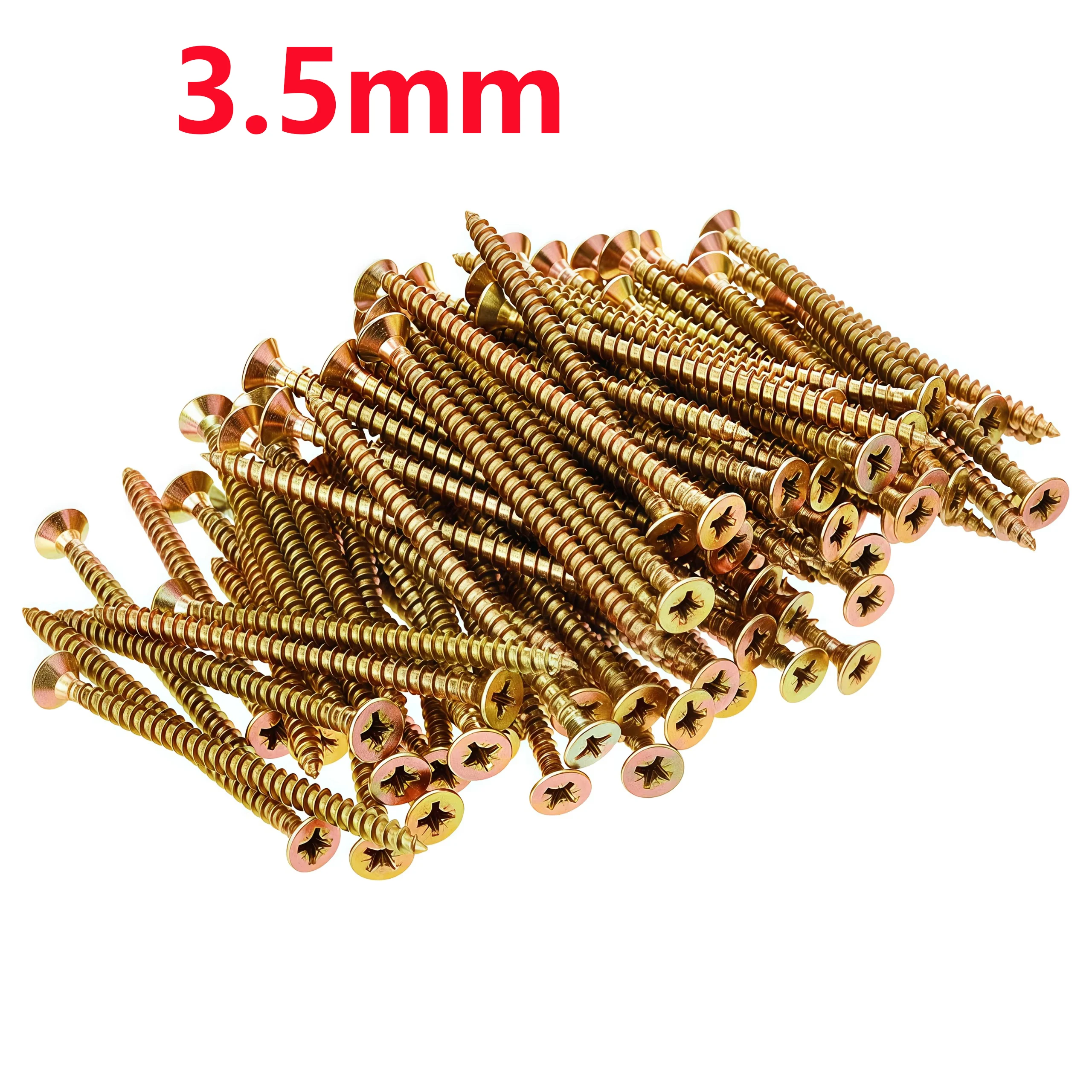 100 Stück M3.5 Phillips Edelstahl-Flachkopfschrauben mit Kreuzschlitz, selbstschneidende Schrauben mit Linsenkopf