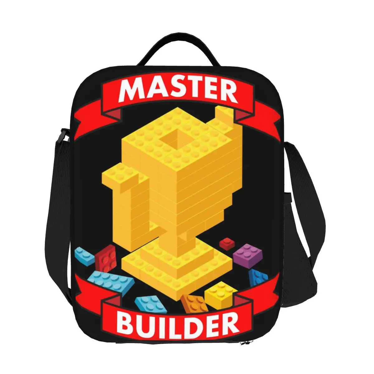

Изготовленные на заказ кирпичные строительные блоки Master Builder, изолированная сумка для обеда для женщин, портативный холодильник, термобокс для еды, бенто, детская школьная коробка