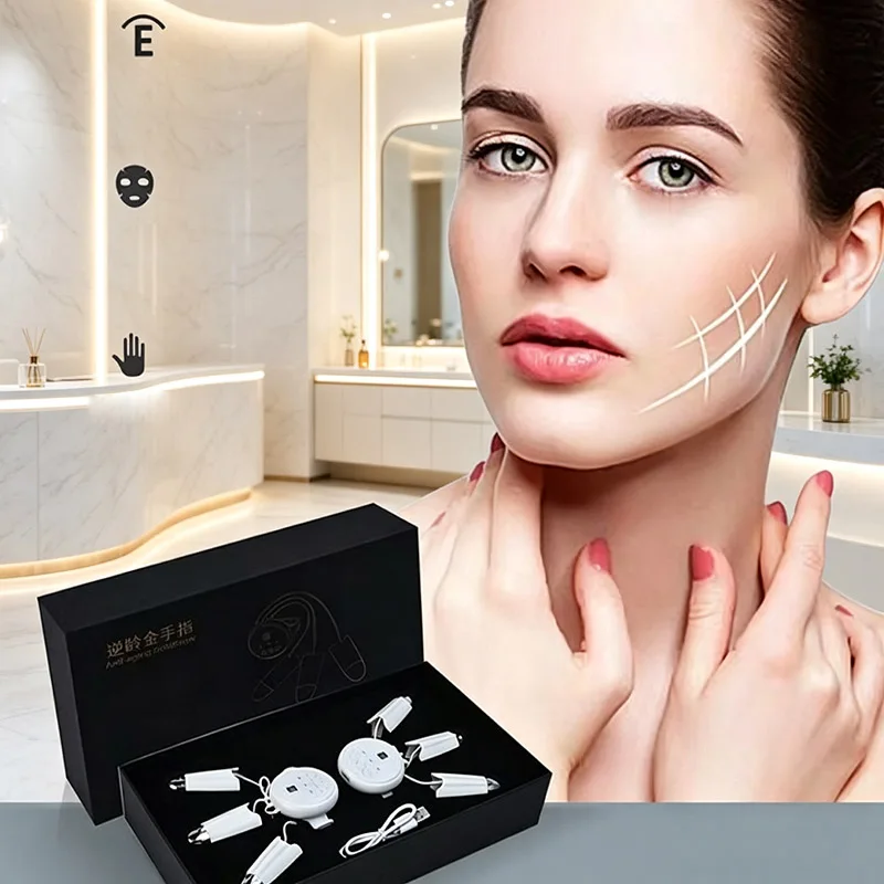 Newest Facial Care Goldfinger Face Lifting Microcurrent EMS Beauty Machine Gravitational Diamond Finger