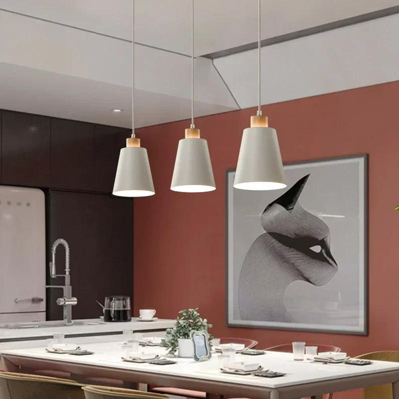 Nordic Pendant Lamp simple Creative Modern Pendant Light White lampshade E27 Bedroom Restaurant Living Room Lighting
