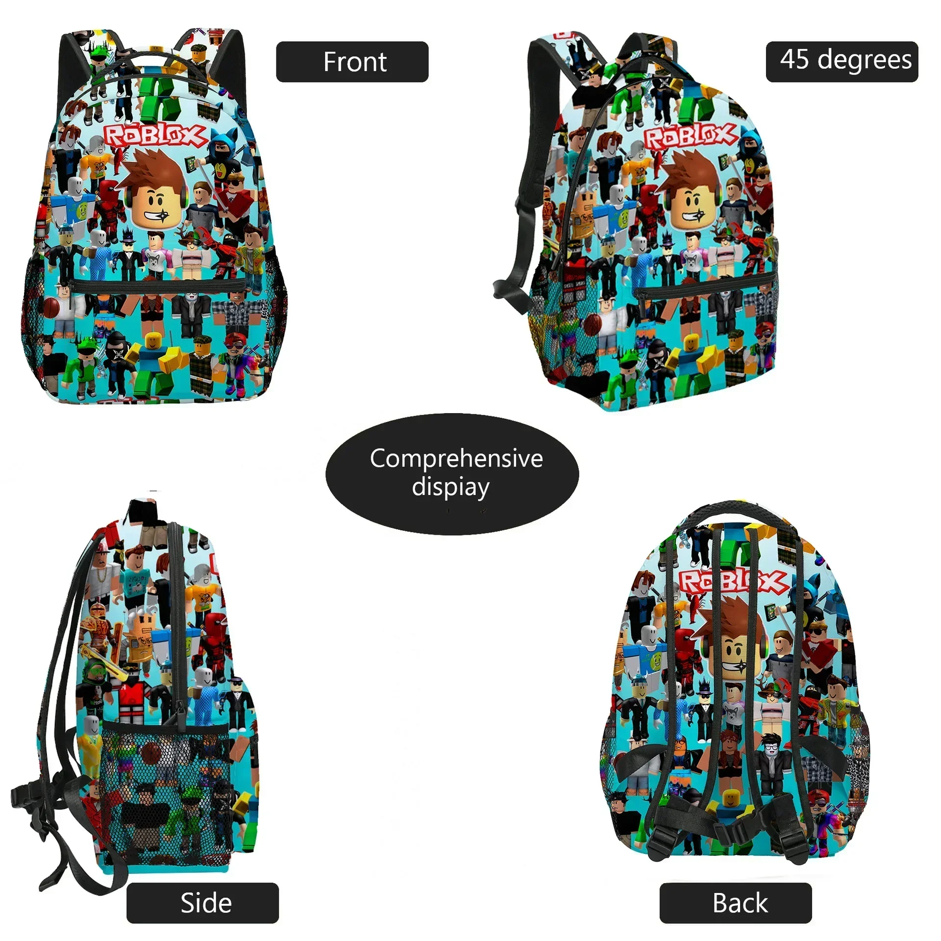 Anime Kawaii ROBLOX Primary Secondary School Schoolbag Backpack Mochila Backpack Kawaii Cartoon Gifts School Bag Mochila