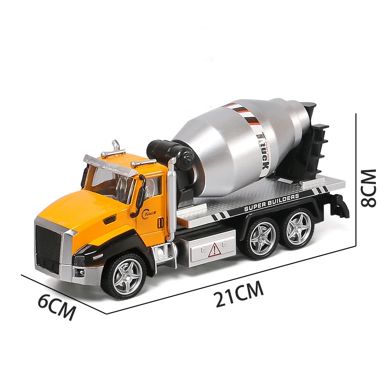 1:42 Toys Alloy Car Engineering Vehicle Model Excavation Mixer Diecast Kids Children Gift Collection Simulation Toys For Boys