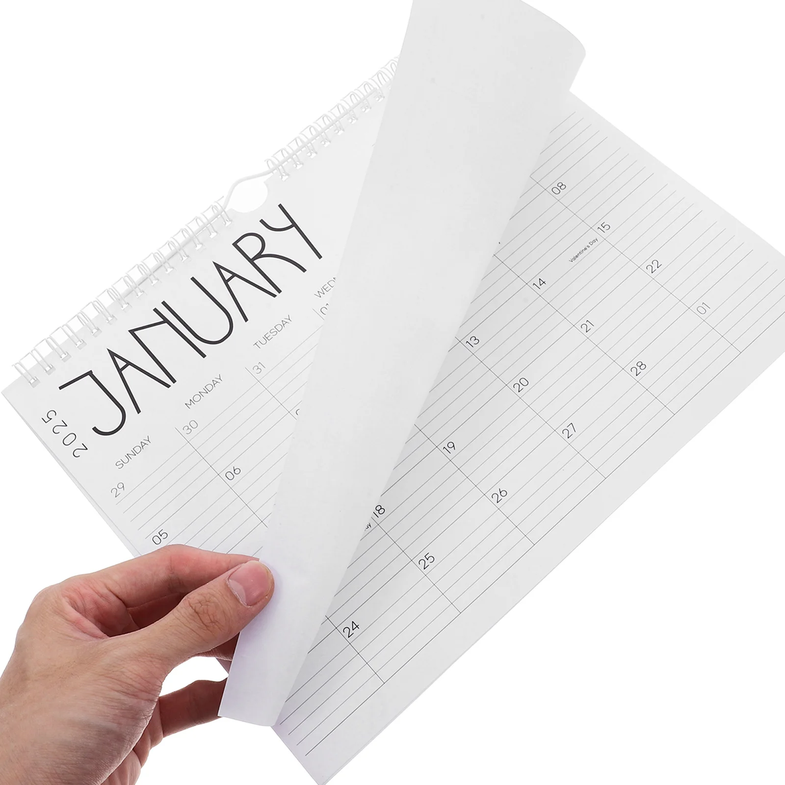 2025 تقويم الحائط 12 شهر مخطط يناير إلى ديسمبر التوأم سلك ملزمة معلقة هوك المنزل مكتب المدرسة ديكور التقويم السنوي 2025