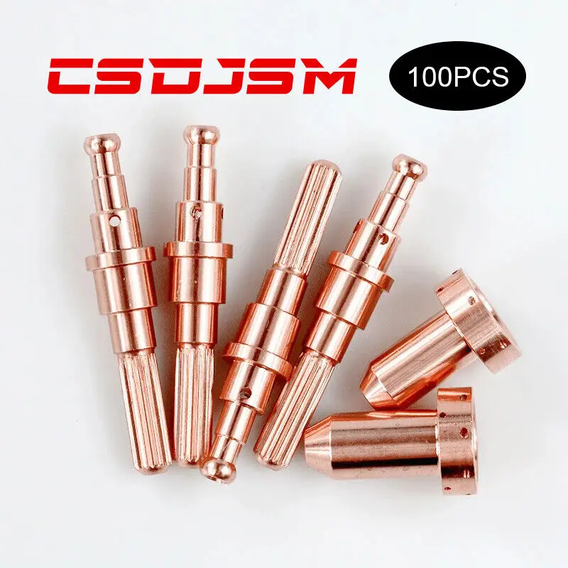 

100pcs Plasma Electrode 9-8215 Tip 9-8211 for Thermal Dynamics SL60/SL100 Torch,csdjsm