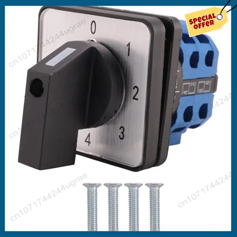 -A15I 8端子5ポジションマスターコントロールロータリーカムスイッチ20Aブラック+ブルー