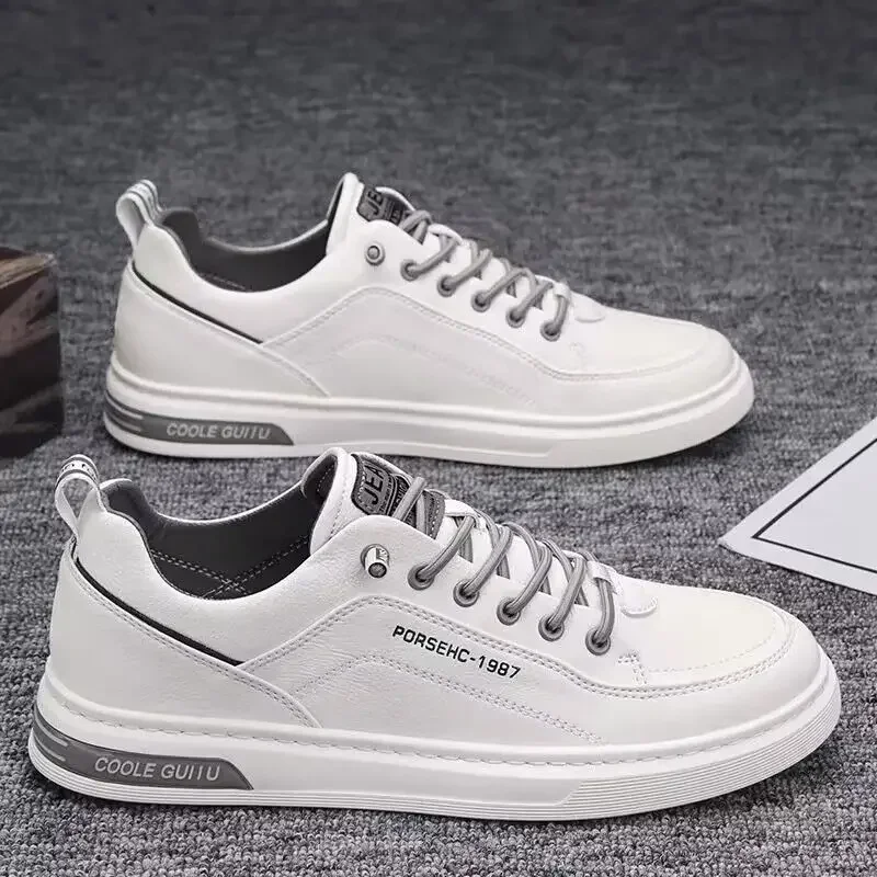 Trendy Versatile Cloth Shoes Men's Spring New Breathable White Shoes Men's Sports and Leisure Board Shoes Trendy Shoes image 4